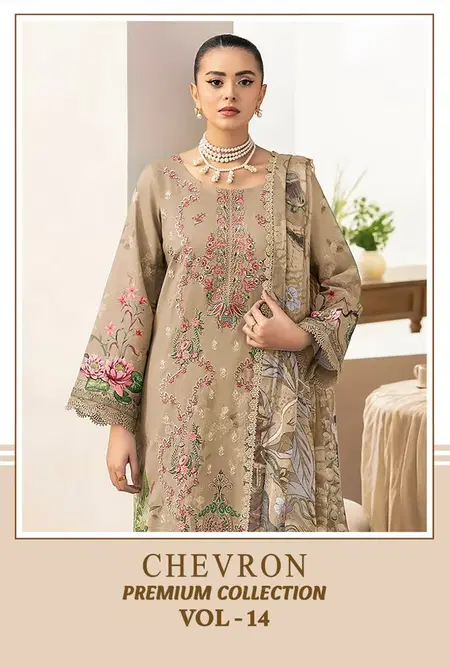 Chevron Premium Collection Vol 14 By Shree Cotton Online Pakistani Suits Wholesale